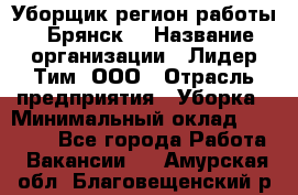 Уборщик(регион работы - Брянск) › Название организации ­ Лидер Тим, ООО › Отрасль предприятия ­ Уборка › Минимальный оклад ­ 32 000 - Все города Работа » Вакансии   . Амурская обл.,Благовещенский р-н